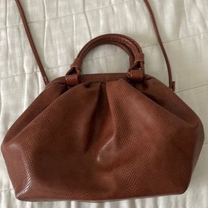 Red/brown leather bag